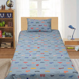 Blue Tractor Time Bedsheet