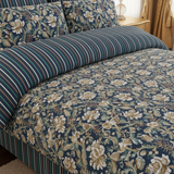 Midnight Floral Stripe Bedsheet