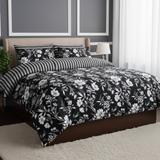 Black Botanical Bold Comforter