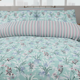 Mint Floral Stripe Comforter